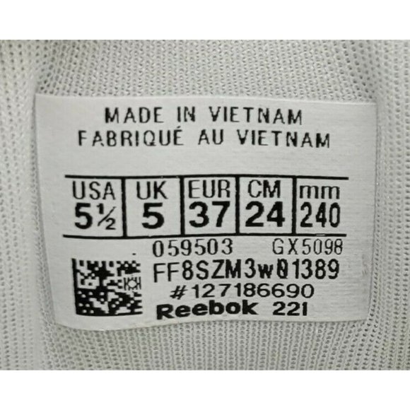 Reebok x Cardi B Club C Junior Size 5.5Y 'Triple White' GX5098 - Picture 8 of 8